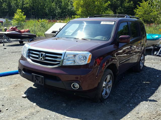 5FNYF4H78CB016706 - 2012 HONDA PILOT EXLN MAROON photo 2