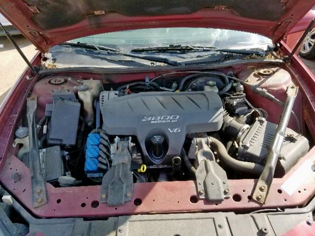 2G2WP522X41361106 - 2004 PONTIAC GRAND PRIX RED photo 7