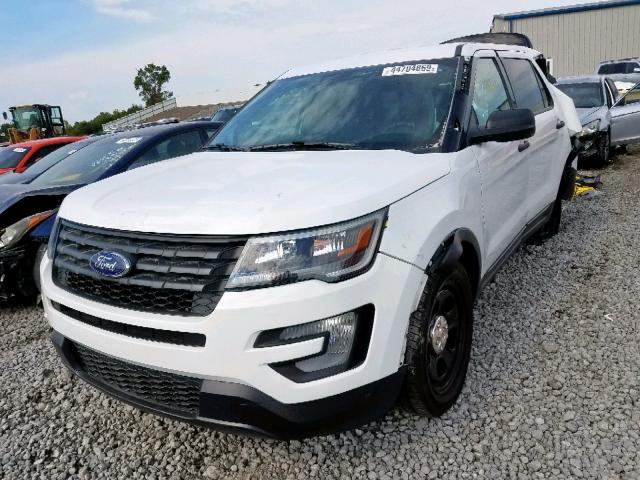 1FM5K8AR9HGC80544 - 2017 FORD EXPLORER P WHITE photo 2