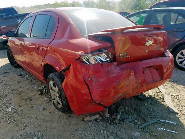 1G1AL55FX77227194 - 2007 CHEVROLET COBALT LT RED photo 3