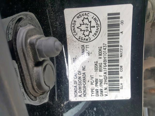 2HGFA1F64BH101437 - 2011 HONDA CIVIC LX-S Qara foto 10