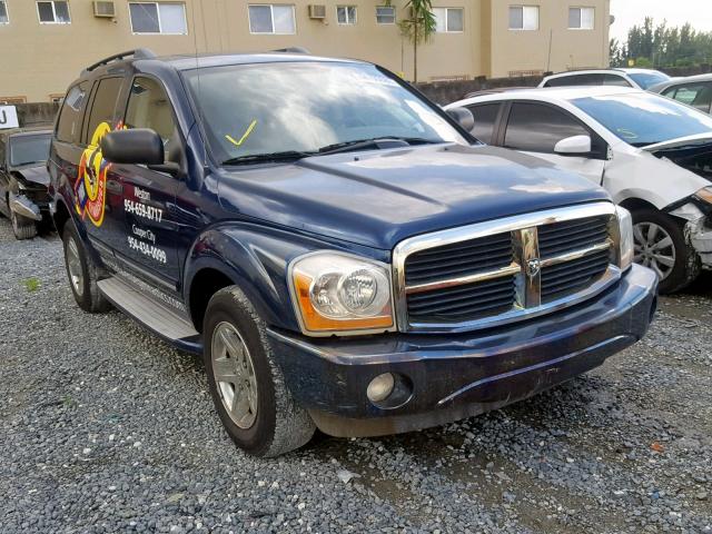 1D8HD58D85F619382 - 2005 DODGE DURANGO LI BLUE photo 1