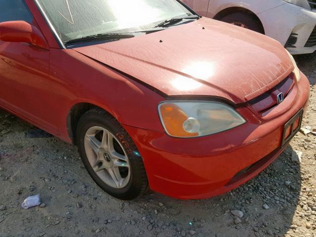 1HGEM229X2L081271 - 2002 HONDA CIVIC EX RED photo 9