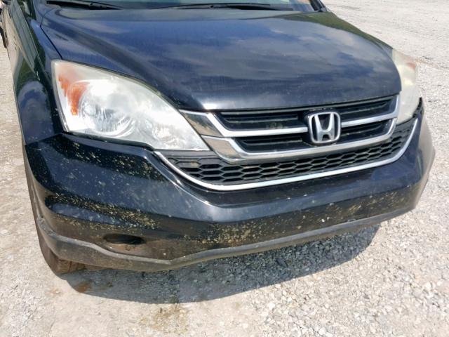 5J6RE4H70AL079522 - 2010 HONDA CR-V EXL BLACK photo 9