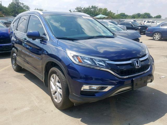 2HKRM3H70FH521276 - 2015 HONDA CR-V EXL BLUE photo 1