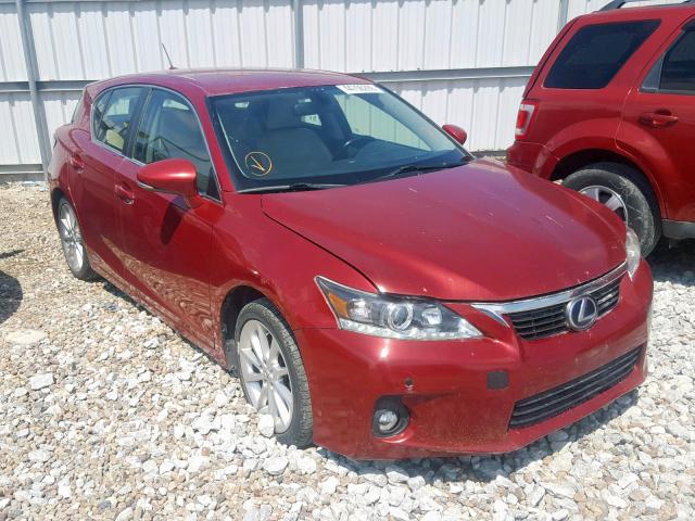 JTHKD5BH9B2033226 - 2011 LEXUS CT 200 RED photo 1