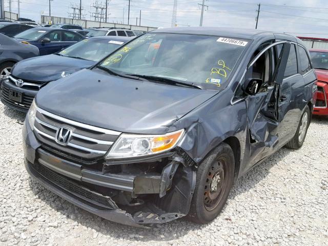 5FNRL5H26BB030285 - 2011 HONDA ODYSSEY LX GRAY photo 2