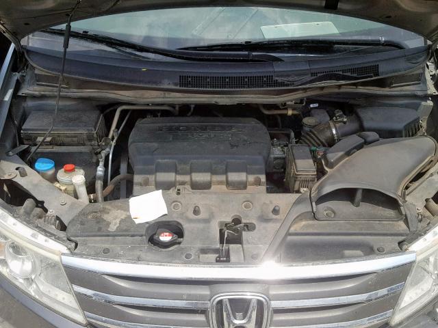 5FNRL5H26BB030285 - 2011 HONDA ODYSSEY LX GRAY photo 7