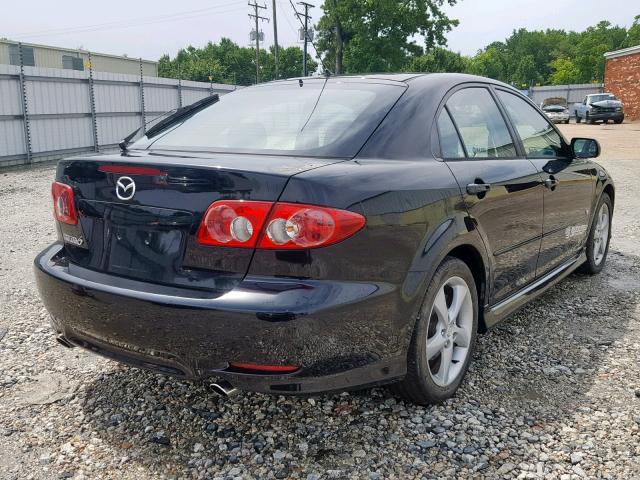 1YVFP84D445N55599 - 2004 MAZDA 6 S BLACK photo 4