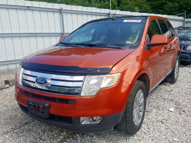 2FMDK48C38BB10421 - 2008 FORD EDGE SEL ORANGE photo 2