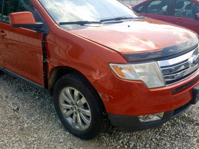 2FMDK48C38BB10421 - 2008 FORD EDGE SEL ORANGE photo 9