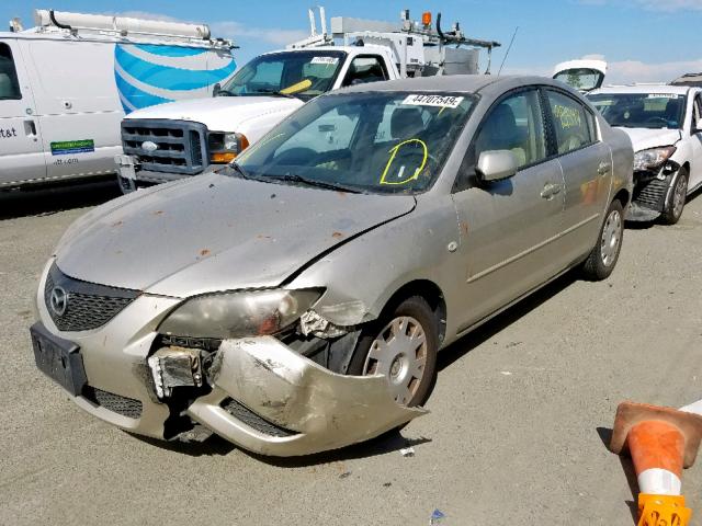 JM1BK12F641120895 - 2004 MAZDA 3 I BEIGE photo 2