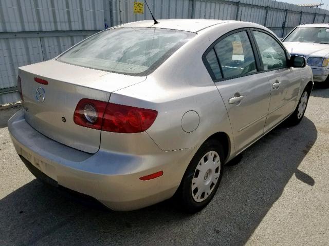 JM1BK12F641120895 - 2004 MAZDA 3 I BEIGE photo 4