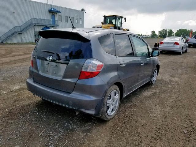 LUCGE8H58C3000762 - 2012 HONDA FIT LX GRAY photo 4