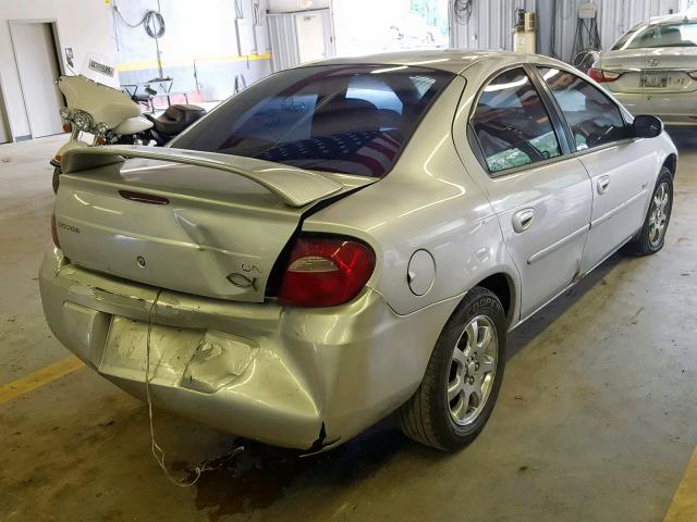 1B3ES56C75D141972 - 2005 DODGE NEON SXT SILVER photo 4