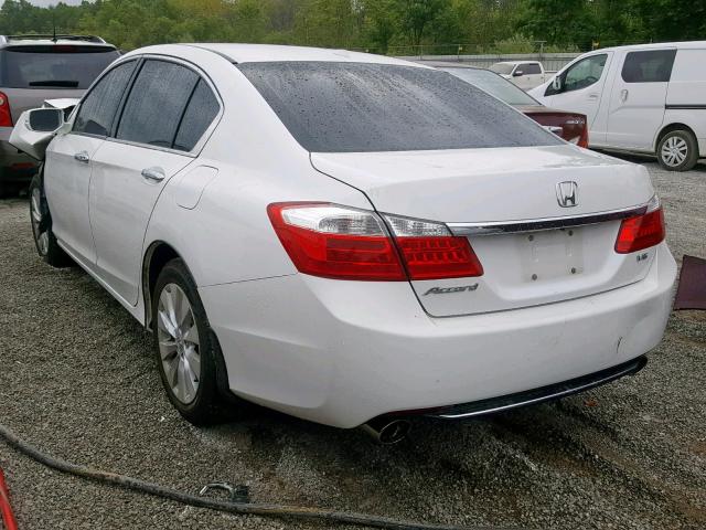 1HGCR3F85EA022340 - 2014 HONDA ACCORD EXL WHITE photo 3