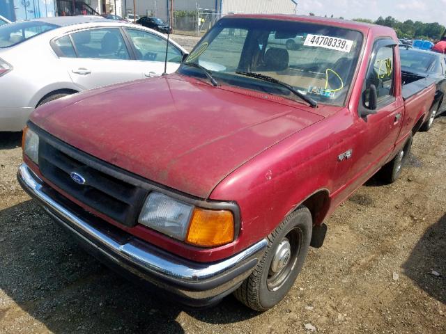 1FTCR10A7STA32320 - 1995 FORD RANGER MAROON photo 2