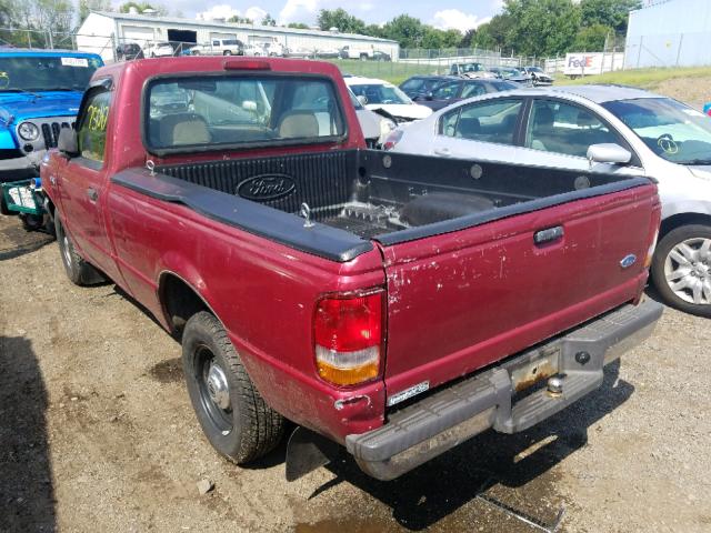 1FTCR10A7STA32320 - 1995 FORD RANGER MAROON photo 3