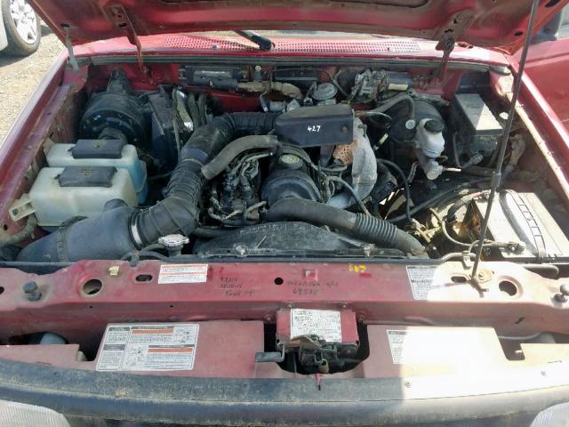 1FTCR10A7STA32320 - 1995 FORD RANGER MAROON photo 7