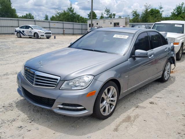 WDDGF4HB3CR191543 - 2012 MERCEDES-BENZ C 250 SILVER photo 2