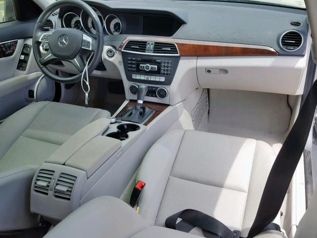 WDDGF4HB3CR191543 - 2012 MERCEDES-BENZ C 250 SILVER photo 9