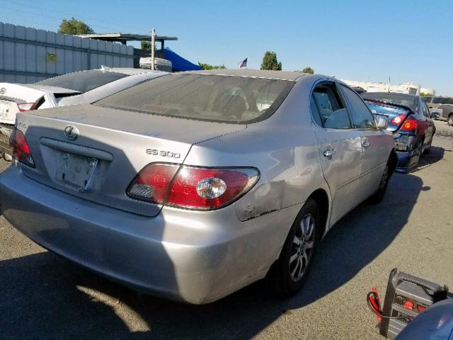 JTHBF30G530148394 - 2003 LEXUS ES 300 SILVER photo 4