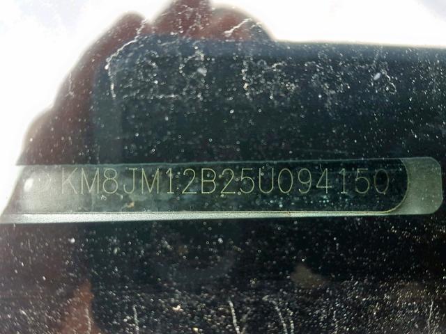 KM8JM12B25U094150 - 2005 HYUNDAI TUCSON GL SILVER photo 10