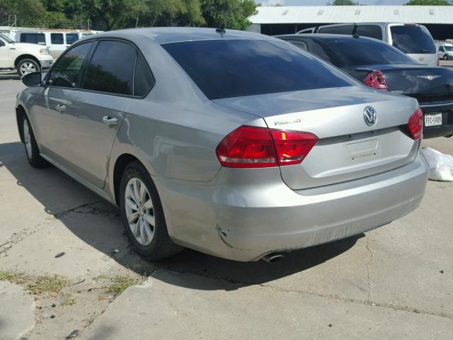 1VWAP7A3XCC054942 - 2012 VOLKSWAGEN PASSAT S SILVER photo 3