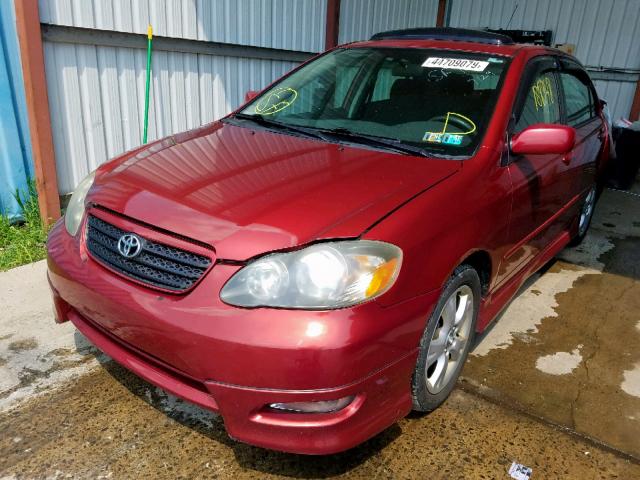 2T1BY30E86C550737 - 2006 TOYOTA COROLLA XR RED photo 2