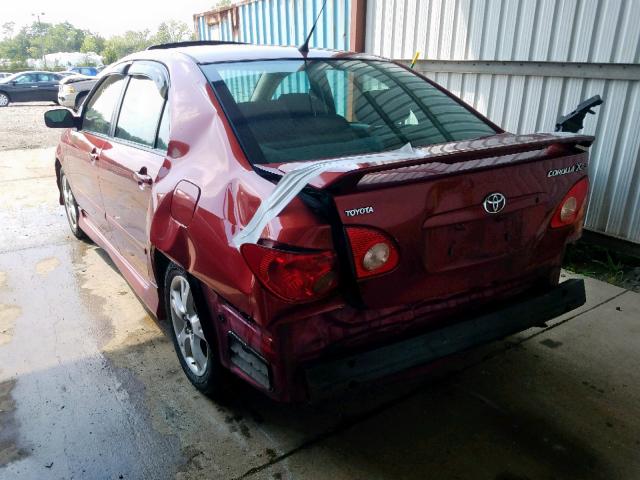 2T1BY30E86C550737 - 2006 TOYOTA COROLLA XR RED photo 3