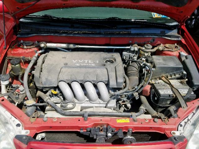 2T1BY30E86C550737 - 2006 TOYOTA COROLLA XR RED photo 7