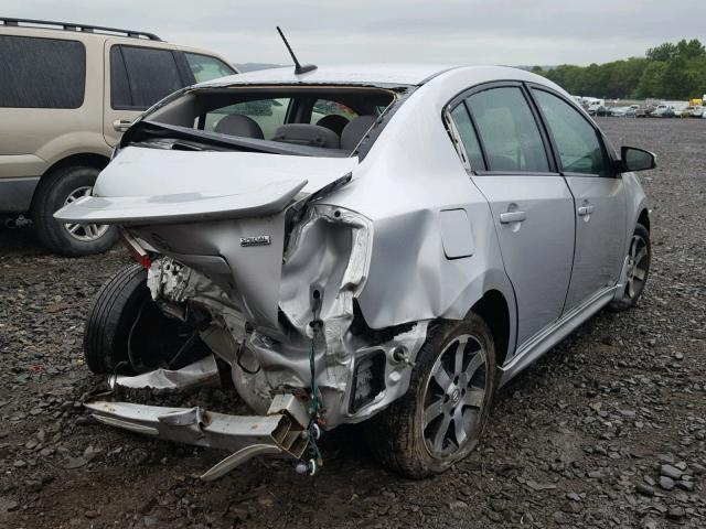 3N1AB6AP5CL779726 - 2012 NISSAN SENTRA 2.0 SILVER photo 4