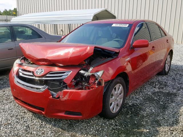 4T1BB46K79U083818 - 2009 TOYOTA CAMRY HYBR RED photo 2