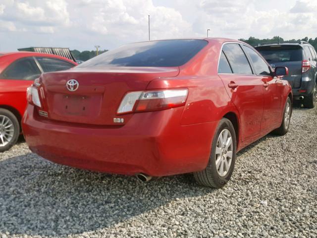 4T1BB46K79U083818 - 2009 TOYOTA CAMRY HYBR RED photo 4