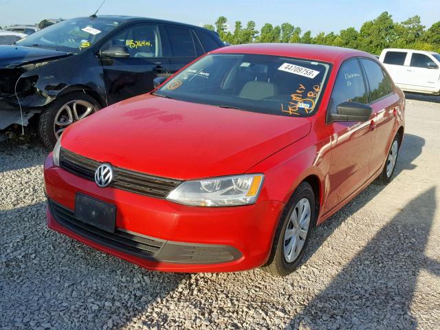 3VW1K7AJ1CM364523 - 2012 VOLKSWAGEN JETTA BASE RED photo 2