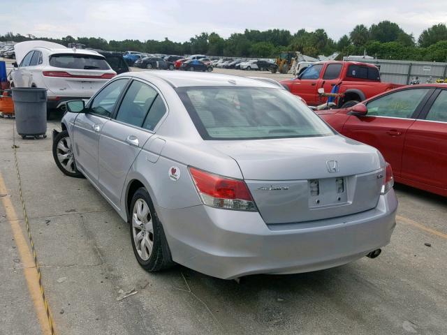 1HGCP36828A021981 - 2008 HONDA ACCORD EXL SILVER photo 3