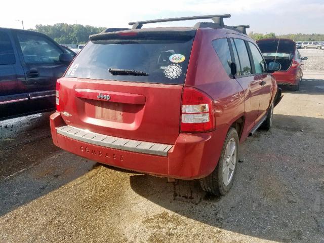 1J8FT47W97D145147 - 2007 JEEP COMPASS RED photo 4