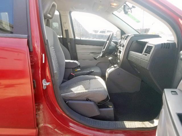 1J8FT47W97D145147 - 2007 JEEP COMPASS RED photo 5