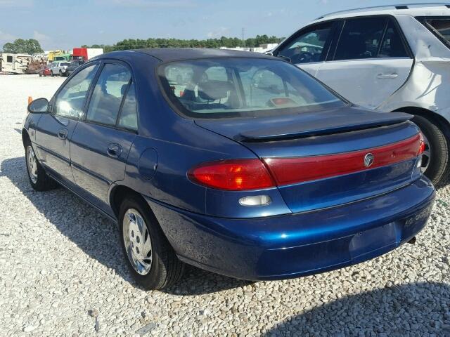 1MEFM10PXWW604886 - 1998 MERCURY TRACER GS BLUE photo 3