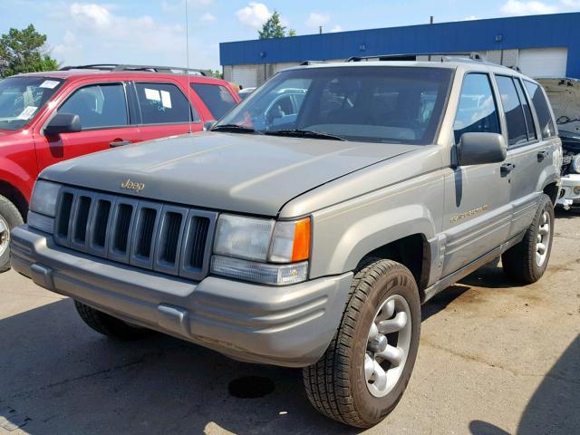 1J4GZ78S6TC245191 - 1996 JEEP GRAND CHER GRAY photo 2