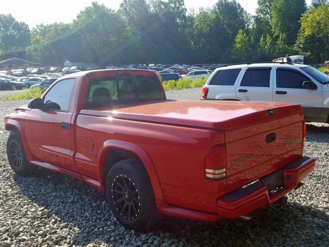 1D7FL36N03S238970 - 2003 DODGE DAKOTA SPO RED photo 3