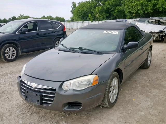 1C3EL45R84N355331 - 2004 CHRYSLER SEBRING LX GRAY photo 2