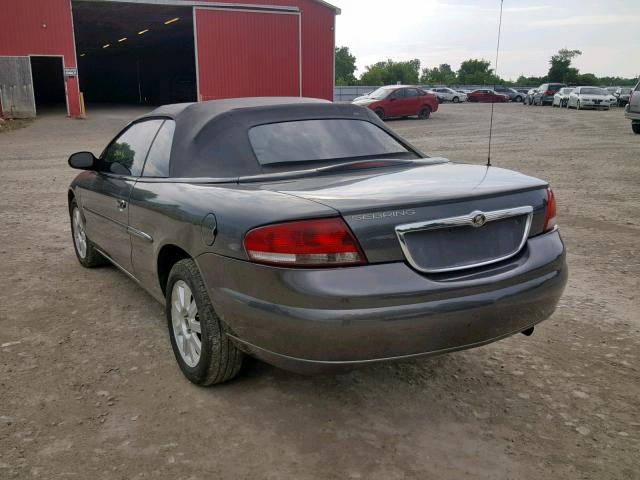 1C3EL45R84N355331 - 2004 CHRYSLER SEBRING LX GRAY photo 3