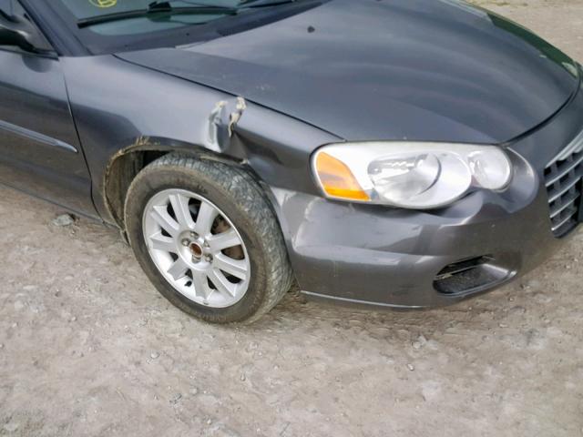 1C3EL45R84N355331 - 2004 CHRYSLER SEBRING LX GRAY photo 9