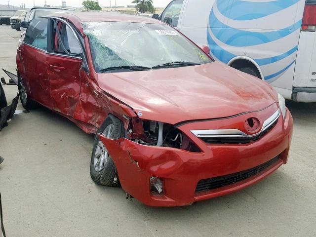 4T1BB3EK0AU115606 - 2010 TOYOTA CAMRY HYBR RED photo 1