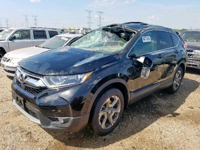 5J6RW2H86HL042608 - 2017 HONDA CR-V EXL BLACK photo 2