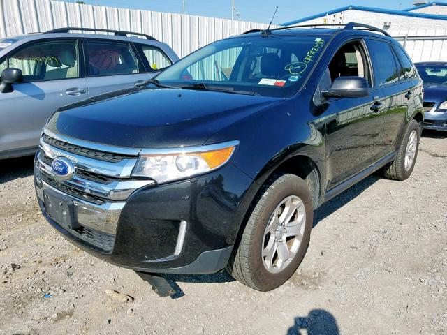 2FMDK4JC1DBC28813 - 2013 FORD EDGE SEL BLACK photo 2