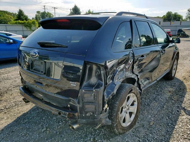 2FMDK4JC1DBC28813 - 2013 FORD EDGE SEL BLACK photo 4