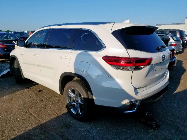 5TDDGRFH1JS044697 - 2018 TOYOTA HIGHLANDER WHITE photo 3