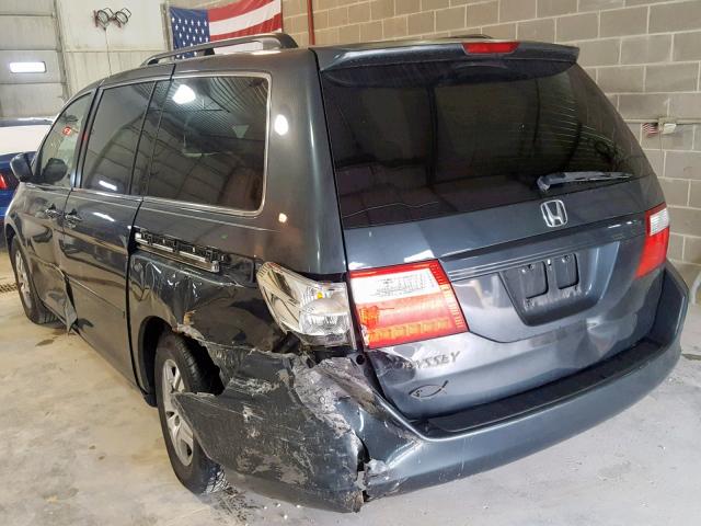 5FNRL38746B420808 - 2006 HONDA ODYSSEY EX GRAY photo 3